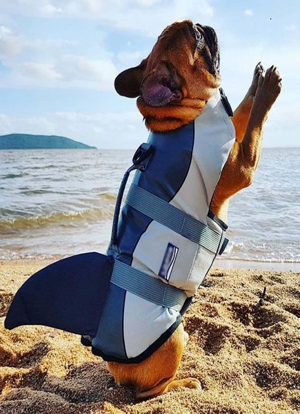 Летняя домашняя собака спасательная куртка для одежды стиль флотация маленькая средняя средняя большие собаки обеспечение плавания костюмы 20109429132