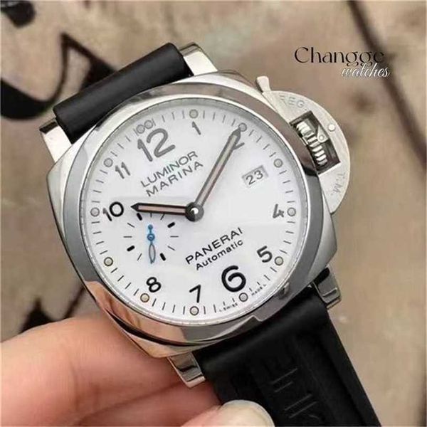 Uomini orologi la moda di lusso impermeabile multifunzione orologio penerei lumino series PAM01499 orologio 44 calibro scarge automatico da uomo meccanico orologio bianco swiss famoso wa wa