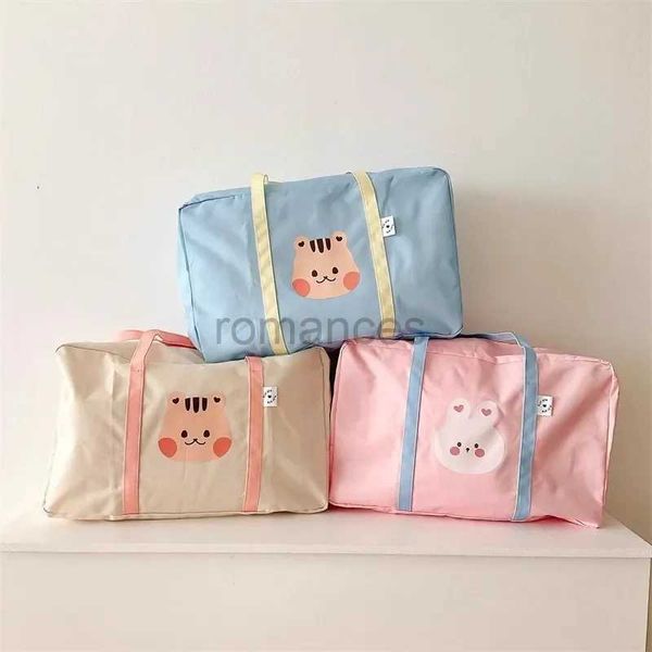 Bolsas de fraldas Ins babá de jardim de infância da colcha de armazenamento Bolsa de armazenamento coreano Bedding de desenho animado Viagem de grande capacidade D240430