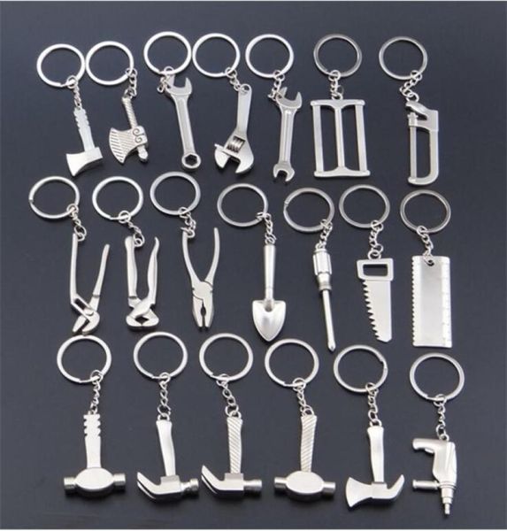 Keychains for Men Car Bag Keyring Ferramenta de combinação ao ar livre Mini utilidade de bolso de bolso do galo de bolas de barraca de martelo