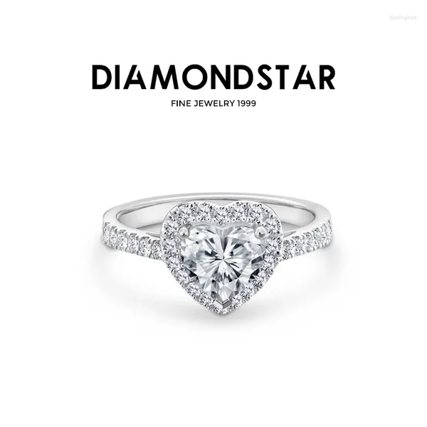 Clusterringe Igi Gia Certified Lab Diamond Ring Marry Hochzeit Engagement 0,5 1 VVS HPHT Erwachsener Schmuck