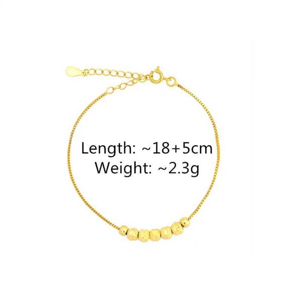 Bracciale per perle di trasferimento minimalista a catena per donne bracciale per fascino della palla in oro coreano per le donne accessori per gioielli alla moda