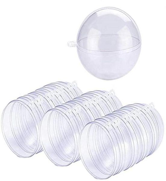 4cm 5cm 6cm 7cm 8cm 9cm 10cm Clear Plástico enchimento de bola de ornamento criativo Bola de decoração de árvore de Natal Criança Childr4572664