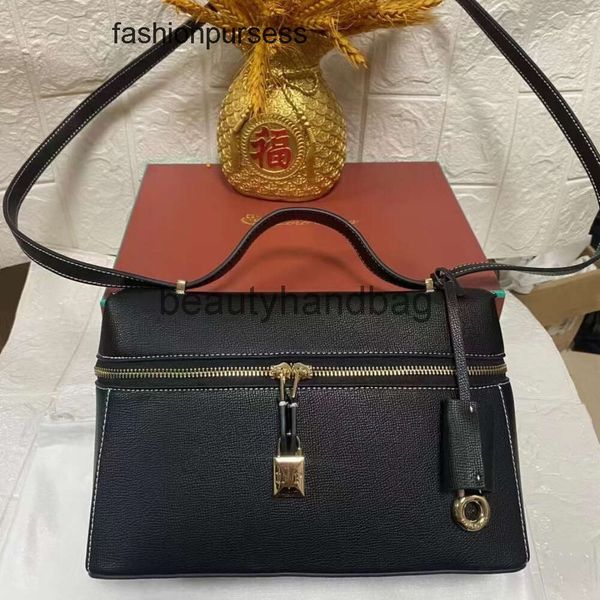 Loro pianoforte LP Lorospianasl LP19 Borse Borse per spalle Designer di lusso Nuovo Box Box Bag LP27 Guida per pranzo in pelle genuina Bota per pranzo a spalla singola Crossbody Handhe X411