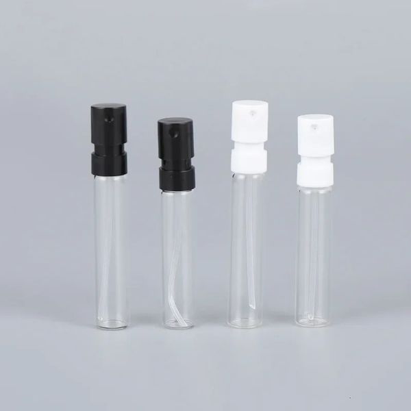 1.5ml 2ml mini kozmetik 1ml deneme şişesi temiz cam parfüm ayrı şişe minyatürleştirilmiş paket taşınabilir sprey şişesi 240418