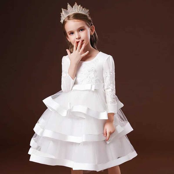 Vestidos femininos crianças véspera de natal meninas vestidos de flores de casamento princesa fantasia de outono concurso de festas elegante vestido formal para adolescentes de 3 a 12 anos