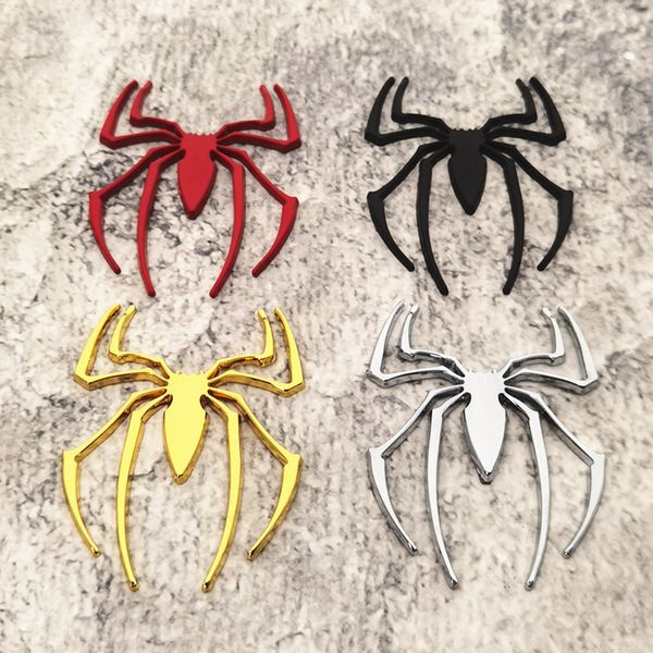 Decoração de festas, descontos para festas, suprimento transfronteiriço de adesivos de aranha de metal, emblemas tridimensionais 3D, adesivos de carro, logotipos de carros de aranha personalizados