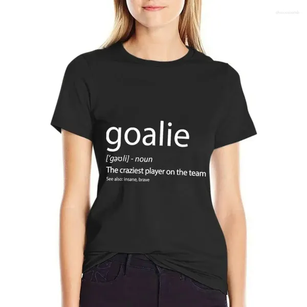 T-shirt da portiere per portiere del porto da donna femminile T-shirt per hockey calcistiche Tops-shirt divertenti per donne