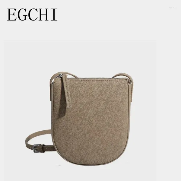 Sacchi da sera Egchi Women Mobile Telefone Borsa per telefono singolo Small Design Senior Sense Nappa Leather Versatile Cross-Body Messenger Mini Ha