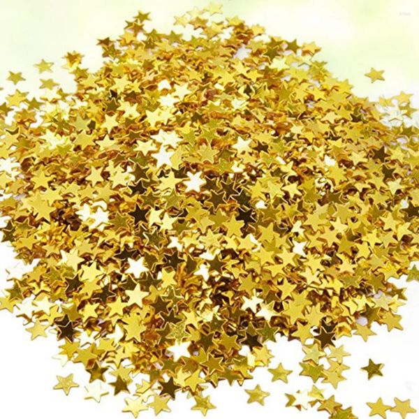 Partydekoration 6000 PCs Dekorationen Golden Stern Konfetti Metallic Foil Stars Pentagramm für Glitzer