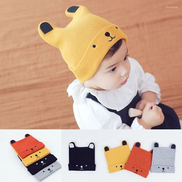 Berets Kinder Winter Cason Cartoon Strickhats Boy Girls Mütze Mütze Knochenschädel Schädel CAP GORRAS für Kinder