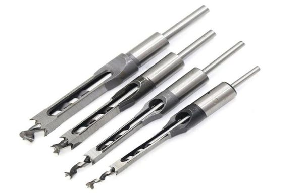 4pcs Square Hole Mortiser Drill Bint Doolworking Drill Комплект