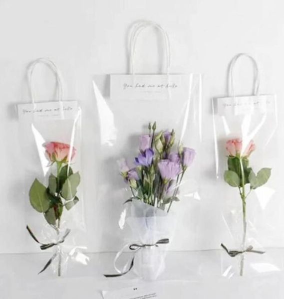 Bolsa transparente PVC Flower Packing Bag Gift Bouquet PackagingsMall Woman Organizer C0614G159222951