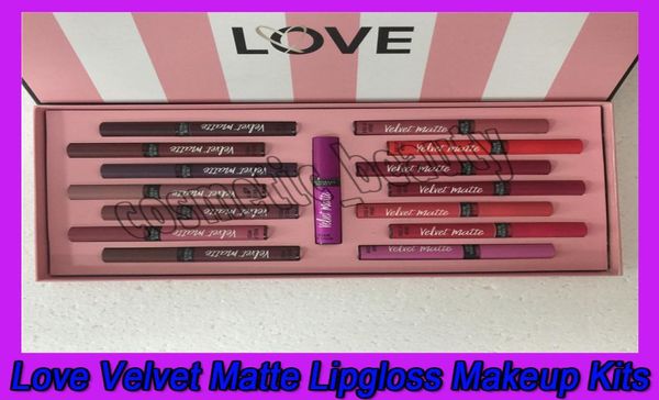15 colori Love Velvet Matte Cream Lip Gloss Set Lipstick Lipstick Longlasting Humre Lipgl Labbro Kits 4833244