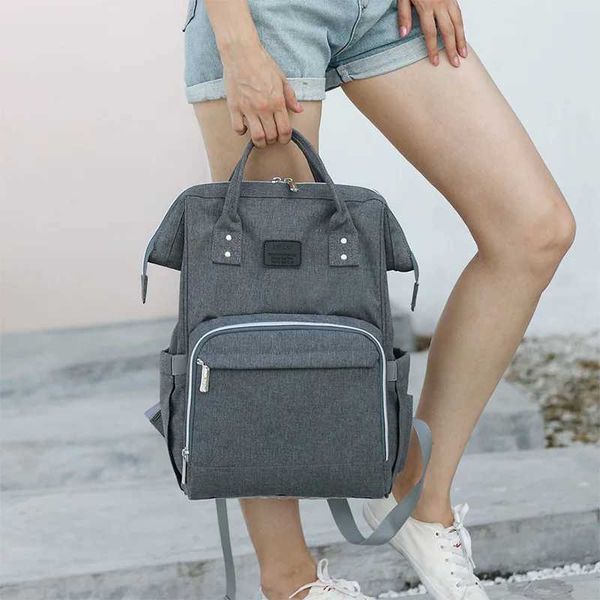 QT99 Bolsas de fraldas Bolsa de backpack Mamãe de grande capacidade Mãe Mãe Baby Multifunção à prova d'água Bolsas de fraldas ao ar livre para cuidados com o bebê D240429