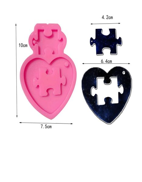 Stampo per il cuore silicone fai -da -te stampo in silicone di portachiavi per decorazioni per torta fai -da -te in resina gumpaste stampi artigianali di zucchero di zucchero 31921324