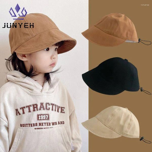 Cappelli Korea Color Solid Baby Boys Girls Summer Fisherman Hat Hat Spring Autumn Shade Baseball Caps per bambini 2-6 anni