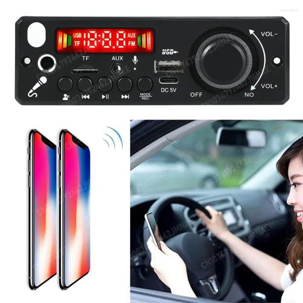 Modulo radio CAR FM DC 5V Bluetooth-Bluetooth Compatibile 5.0 Ricevitore wireless TF USB Music Player Record