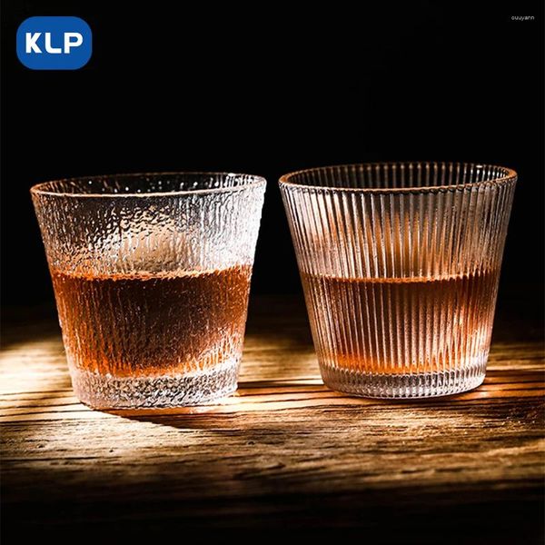 Винные бокалы KLP 1PCS Vintage Aged Glass Mug Mug Compeed Tea Cups Творческий дизайн может быть использован для вечеринки или питья