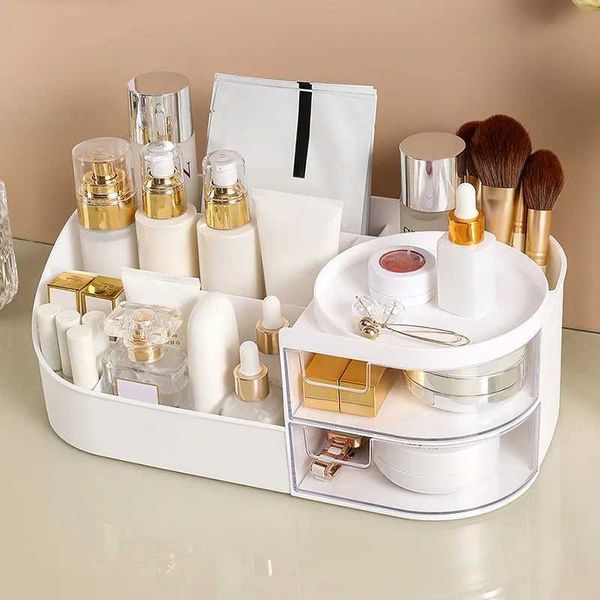 Organizzatore cosmetico a capacità di grande capacità di cosmetica per cosmetica cassetto cassetto per cassetti organizzatore di gioielli Contenitore per unghie Desktop Sunderies Q2404291