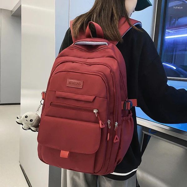 Backpack de grande capacidade para mulheres viagens unissex Multi Pocket College Student School School for Teenage Girl Men Book Knapsack