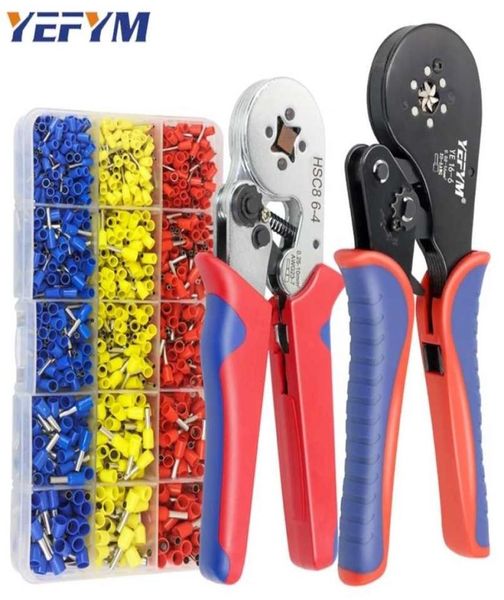 Piculadores de crimpagem de terminal tubular HSC8 64661666MAX 00816MMWIRE MINI FERRAMENTO CRIMPER DO CRIMPER DO KIT ELÉTRICO HOMARICY 22019482480