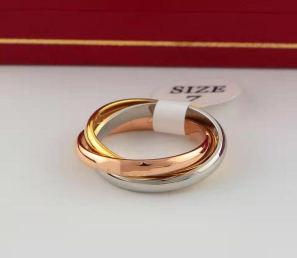 2021 Nuovo stile Classic 3 round Ring Set Women Wedding Wedding Engagement Female Finger Eightry Never Fade3105014