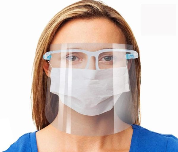 Segurança Face Shield óculos de óculos reutilizáveis ​​Visor transparente Camada antifog transparente Proteja os olhos do splash7954580