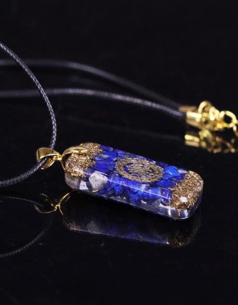 Orgonite Energy Pendant Natural Lapis Lazuli Reiki Energy Energy Colles
