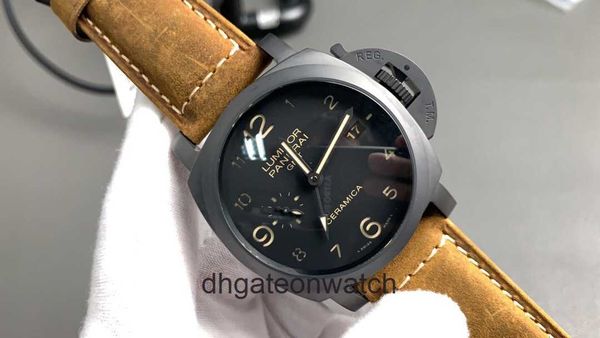 Orologi di design di fascia alta per peneraa AM00441 orologio da uomo meccanico nero ceramico dalla collezione originale 1: 1 con logo e scatola reali