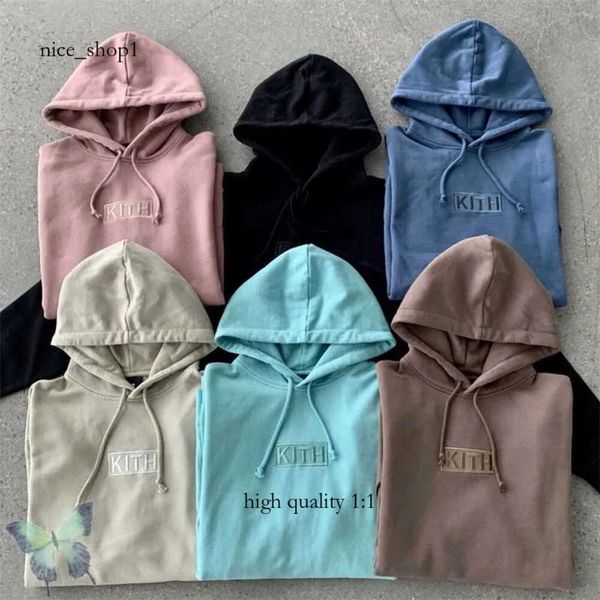 Kith Hoodie Bordado Sweothirts Men Mulheres Caixa Capuz Qualidade da camiseta dentro da tag 211221 861