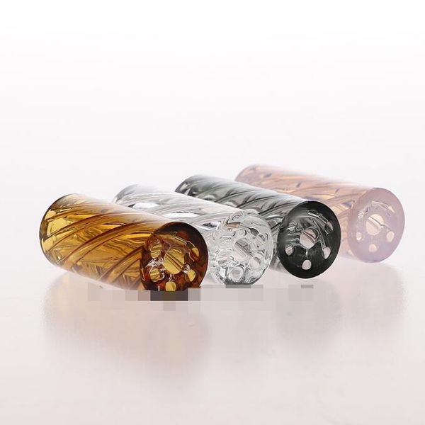 Dicas de filtro de vidro bocal redondo bocal de 10 mm*30mm Acessórios para fumantes Connecter para cigarro seco de tabaco