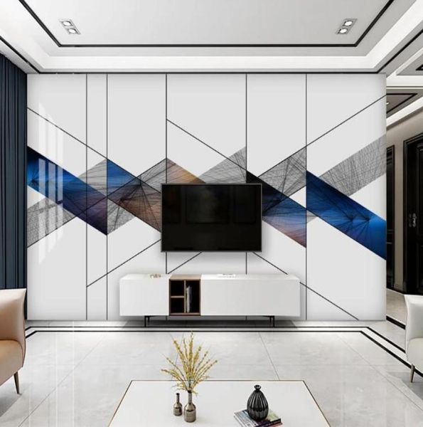 Wallpaper 3d PO Murale moderno moderno minimalista geometrico colorato imposizione astratta decorazione del soggiorno sfondi sfondo mura1571968
