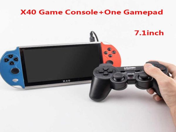 Neues X40 -Videospiel 71 -Zoll -LCD Tragbare Handheld Retro Game Console Video MP4 Player TF -Karte für NES 3000 Klassische Spiele H08289620412