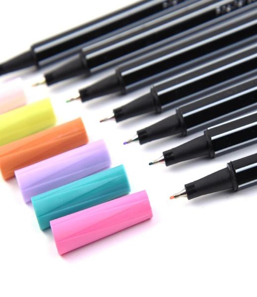 36 colori Fine Liner Pen Set Marker Micron Schizzo colorato 0 4mm Coloring per Manga Art School Ago Drawing Sketch Marker Comics 3025827