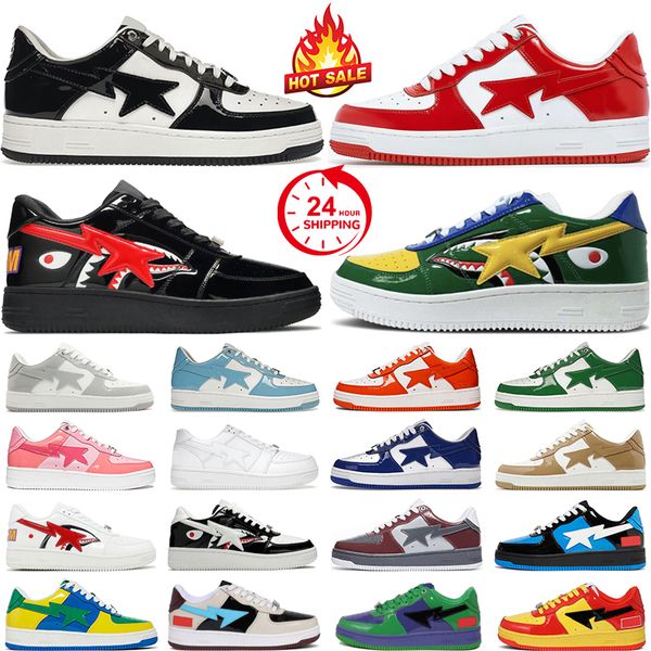 Scarpe casual designer uomini da donna piattaforma nero brevetto rosso verde viola arancione grigio arancione triplo bianco blu royal blu-forma-formazione da uomo sneaker