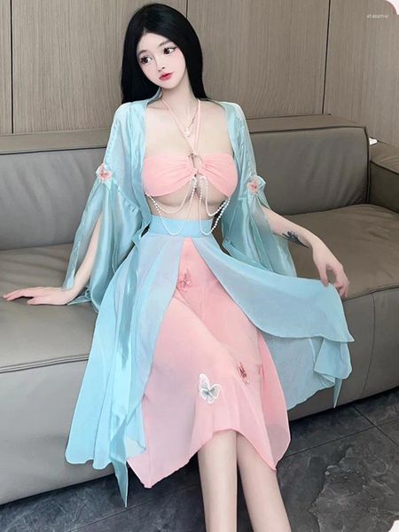 Lässige Kleider Frauen sexy alte Stil Hanfu Versuchung Cheongsam Uniform Kleid elegante lange Mode süße 2024 Tops C7WK