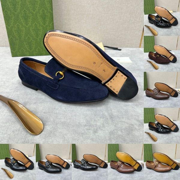 Melhor marca de luxo masculino Oxford Sapatos pretos marrom marrom genuíno de couro pontudo pontado de designer casual designer sapatos deslizam sapatos de mocassins para homens tamanho 4-12