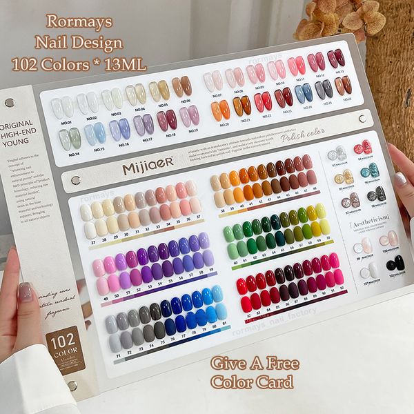 RORMAYS Ahnung Gel polieren 102 Farbe Regenbogen glänzend Eis Nackte gemischte Gel Lack UV LED halb dauerhaft Primer Finish Nail Art Gel Factory Großhandel Großhandel