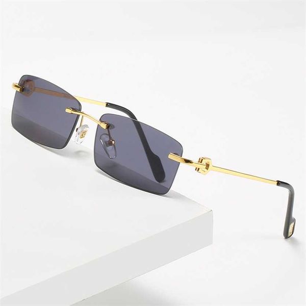 Óculos de sol designers Óculos de sol versáteis de alta qualidade para homens e mulheres sem moldura Placs de placas em forma de C óculos de argamas de soldados óculos ópticos 78UV
