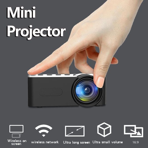 Mini Projetor portátil YT100 Full HD Video Mobile Video Wi -Fi Smart Home Theatre Sem fio a mesma tela iosandroid 240419