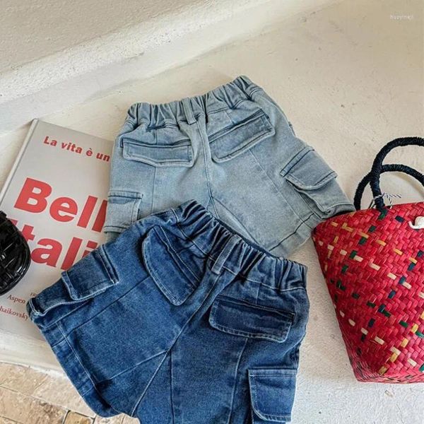 Shorts 2024 Arrival Girls Boys Denim Cotton Fashion Kids 1-7 anni WW764