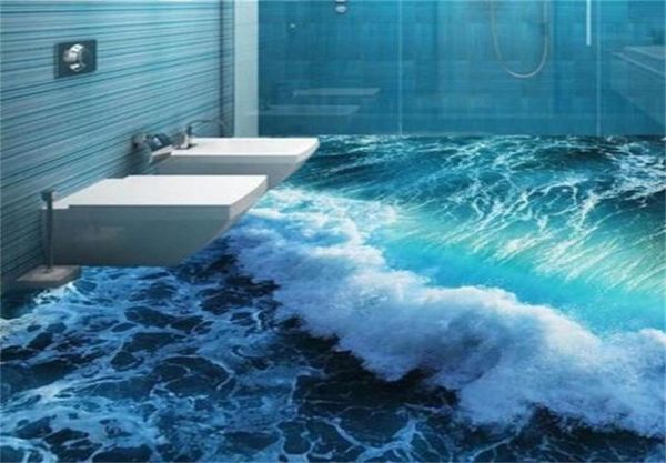 Pavimento personalizzato murale 3D stereoscopico stereoscopico acqua di mare da letto da letto da letto da letto sfondo per auto -adesione impermeabile per carta da parati murali 643987164