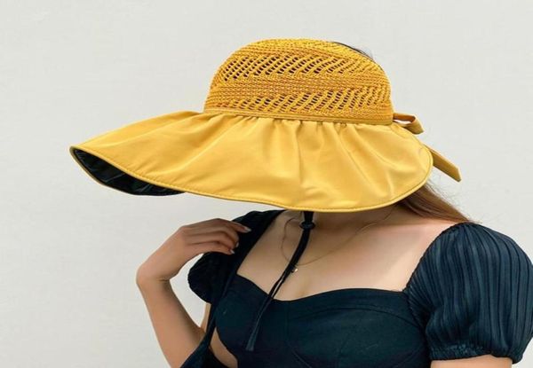 Visores Great Big Hem Women Women Hat Hat Summer Cap dobrável Layervisersors4661206