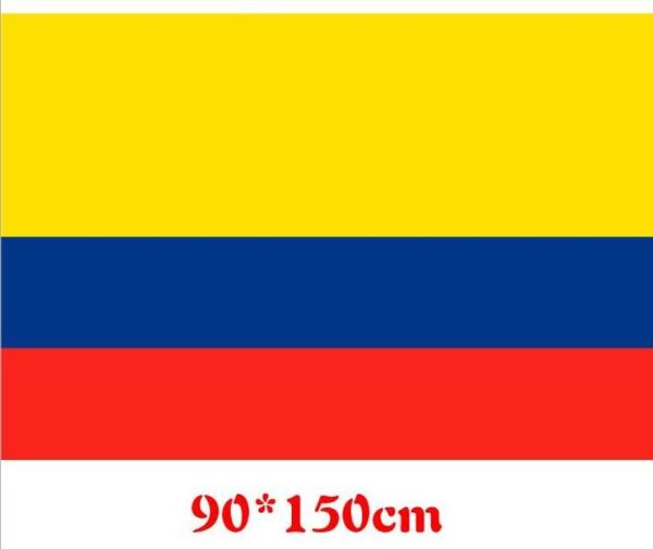 Republik Kolumbien Flaggen Banner 3x5ft Kolumbianer Südamerika Polyester Fans jubeln Flaggen 90x150 cm Party Dekorationen8452095