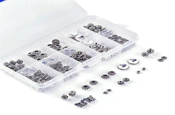 Charms 300pcs Silber Lose Spacer Perlen runden Metall für Freundschaftsarmbänder Schmuck Herstellung von Halsketten2368964