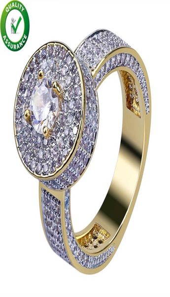 Hip Hop Mens Schmuckringe Gold Diamond Love Ring Luxury Designer Schiff Finger Ringe Verlobungshochzeitsets für Rapper Charms6175664