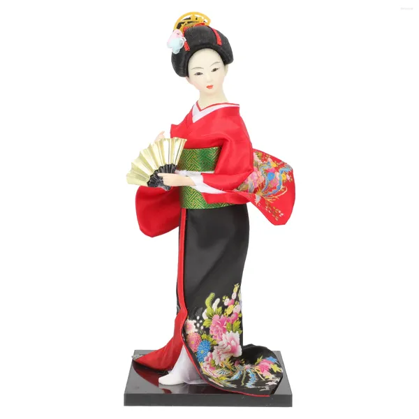 Figurine decorative kimono giapponese geisha manuale tavolo ornamento decorazione in stile bambole in legno figurina