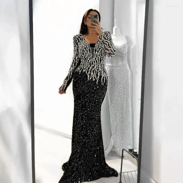 Платья для вечеринок Serene Hill Arabic Black Elegant Mermaud