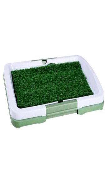 Katzenbetten Möbel 3 Schichten Hund Haustier Töpfchen Training Pee Pad Matte Tablett Gras -Toilettensimulation Rasenblätter Innenräume 6050151